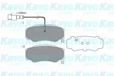 KAVO PARTS bp6613 -  Комплект тормозных колодок, дисковый тормоз